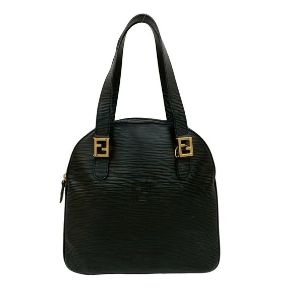 FENDI FF logo hardware, Epi leather, genuine leather handbag, mini Boston bag... - Picture 1 of 9